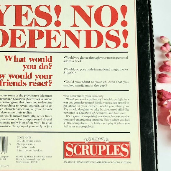 1986 - Question of Scruples Card Game- Milton Bradley - Picture 4 of 8